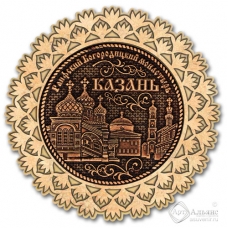 Магнит из бересты Казань Раифский Богородицкий монастырь снежинка дерево